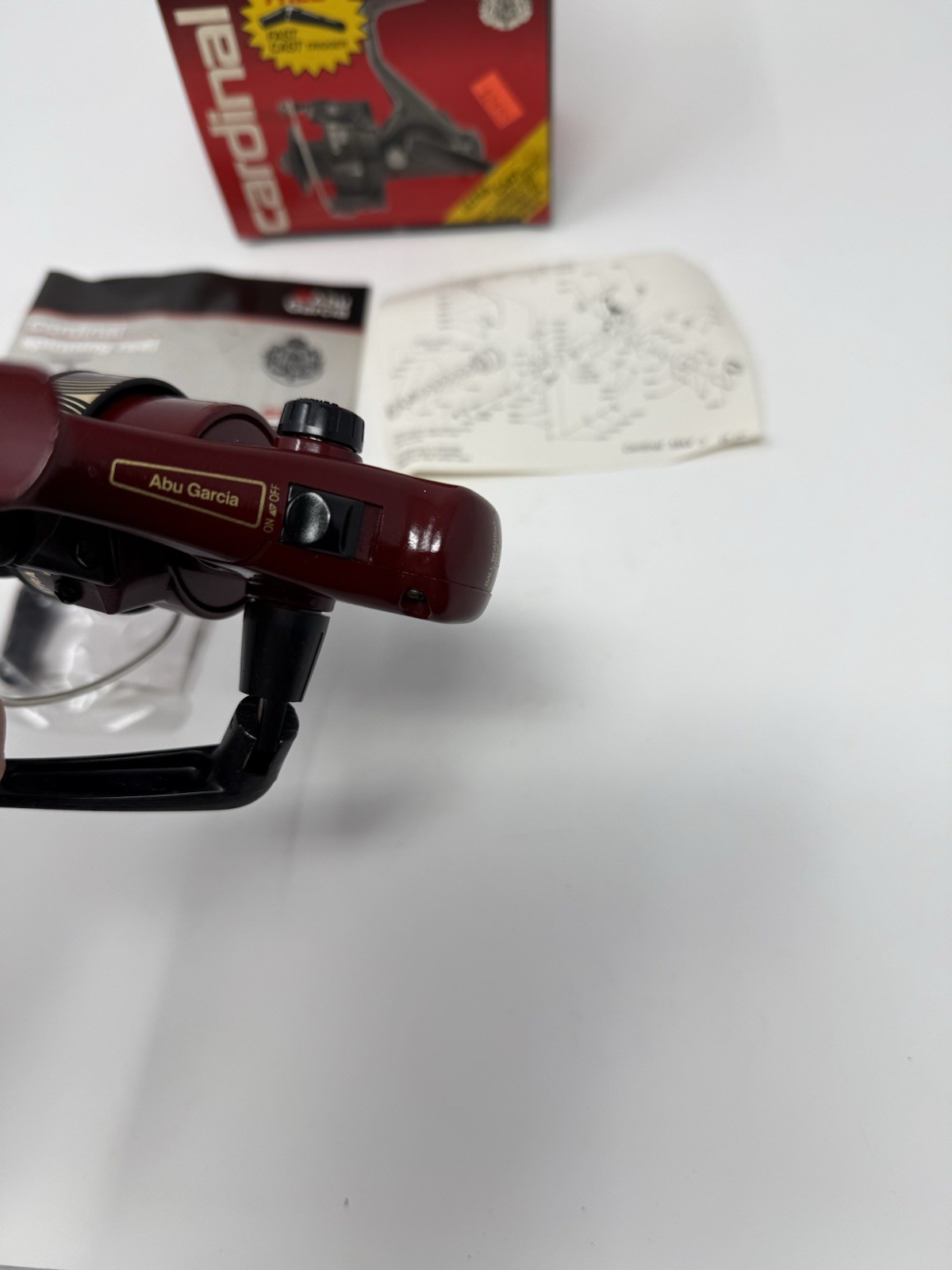 Abu Garcia Cardinal Max 3 Spinning Reel – Red – New Old Stock – Vintage