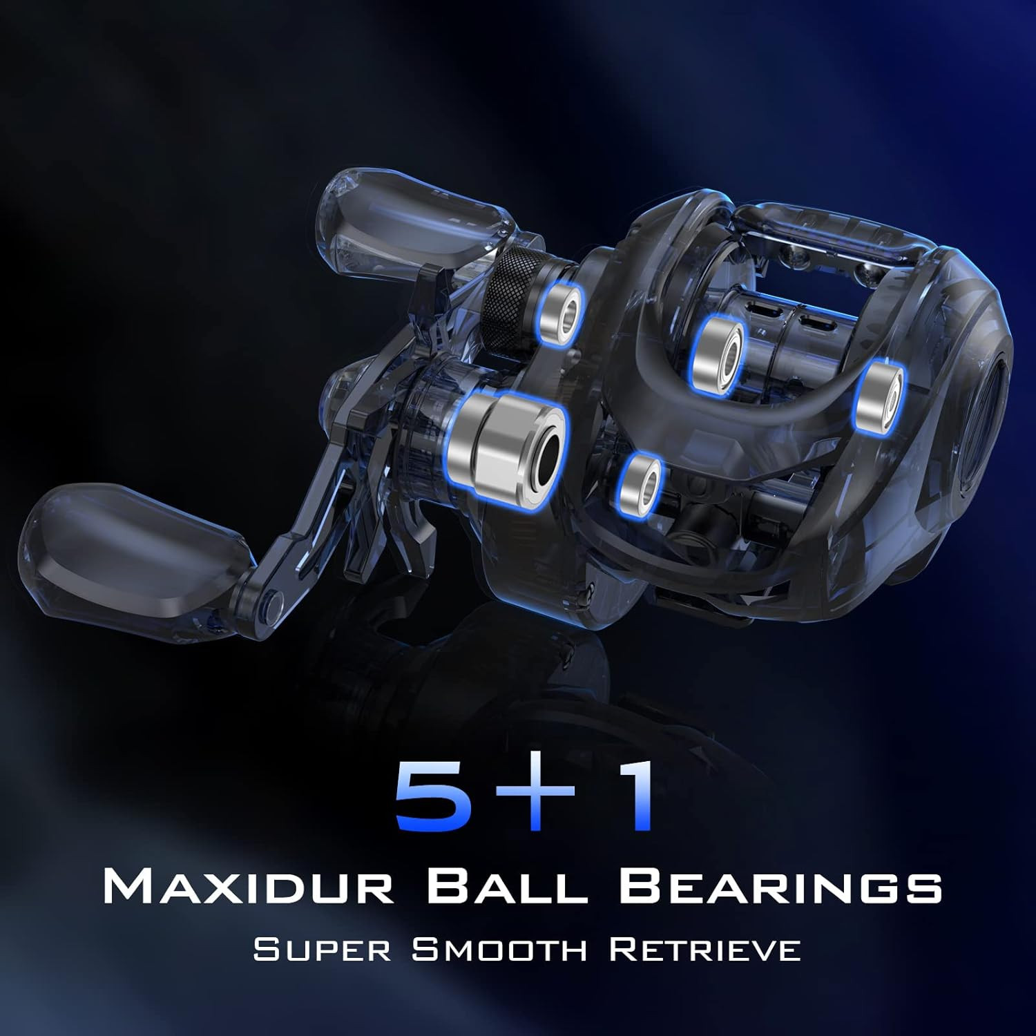 Centron Lite Baitcasting Fishing Reel – Lightweight, Glass Fiber Infused Nylon F