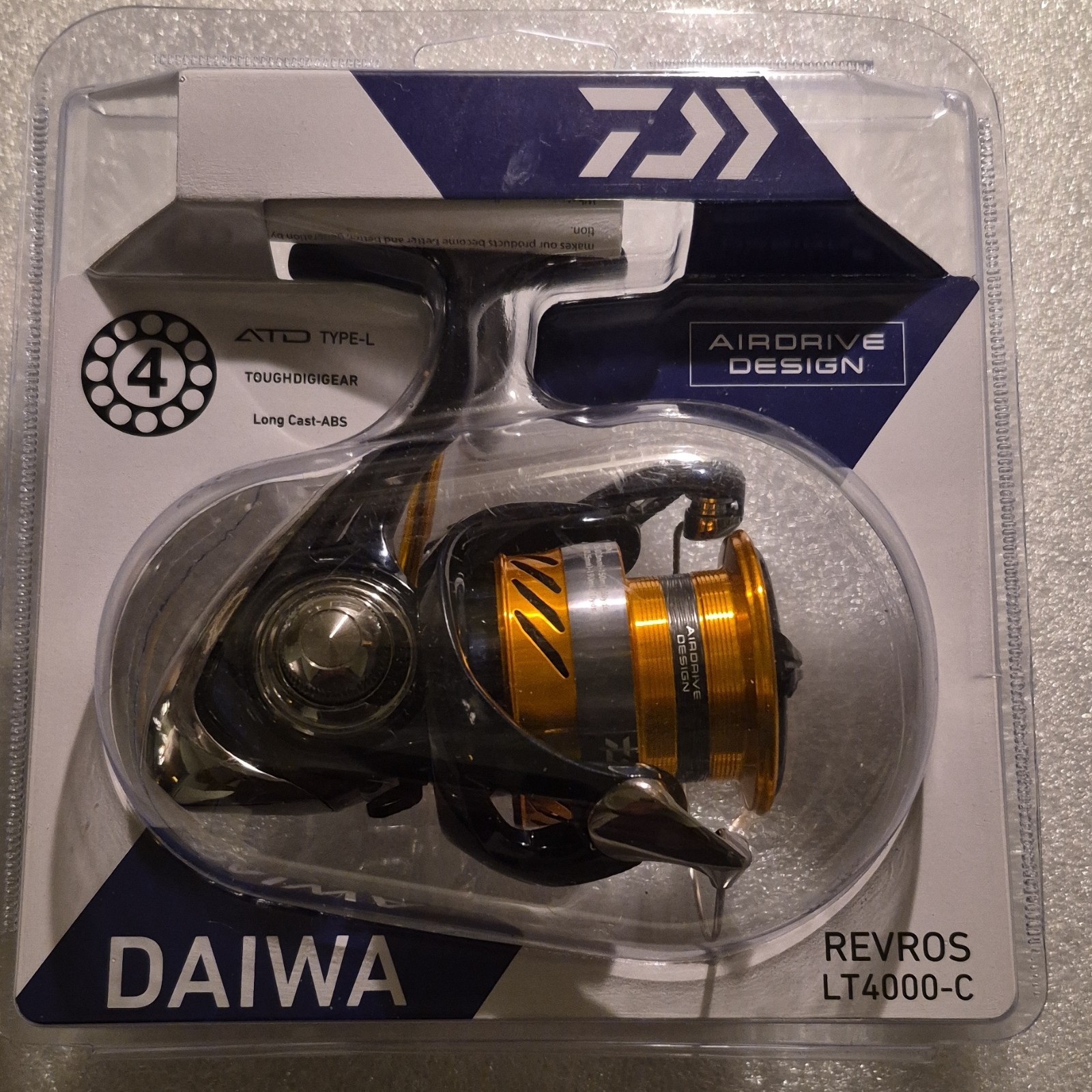 Daiwa Revros LT4000-C 5.2:1 4BB Front Drag Spinning Reel Black/Gold