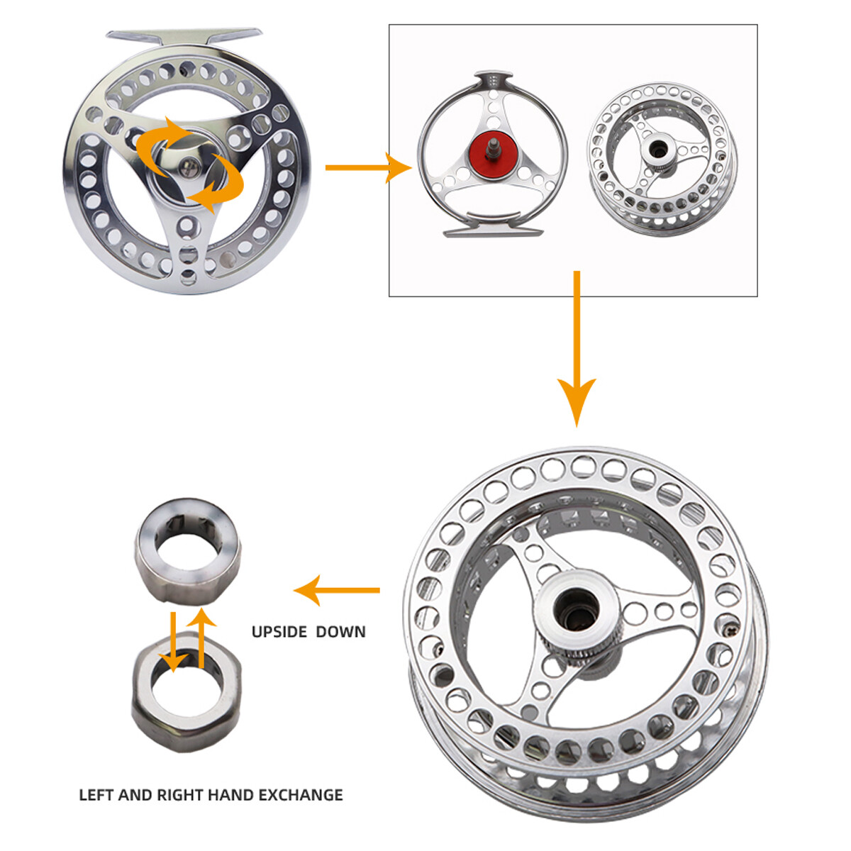 3/4 5/6 7/8 9/10WT CNC Machined Fly Fishing Reel Large Arbor Fly Reel