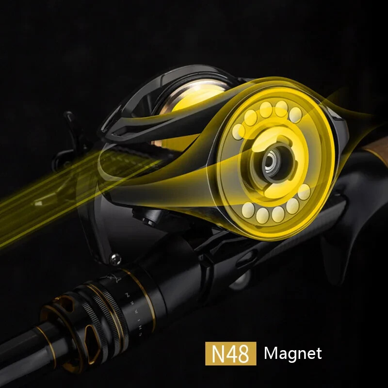 Baitcast Reel Fishing 6BBCarbon Body Max drag 16kg Lure Shake Slowly Wheel Meta