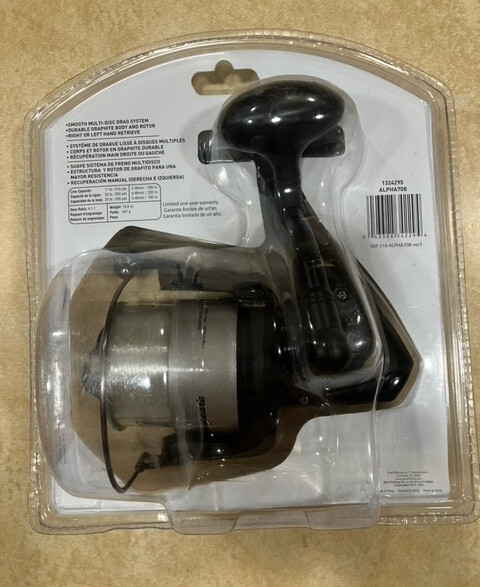 Shakespeare NEW Alpha 70 Fishing Reel with Pre-Spooled 20lb Line Large Fish Reel