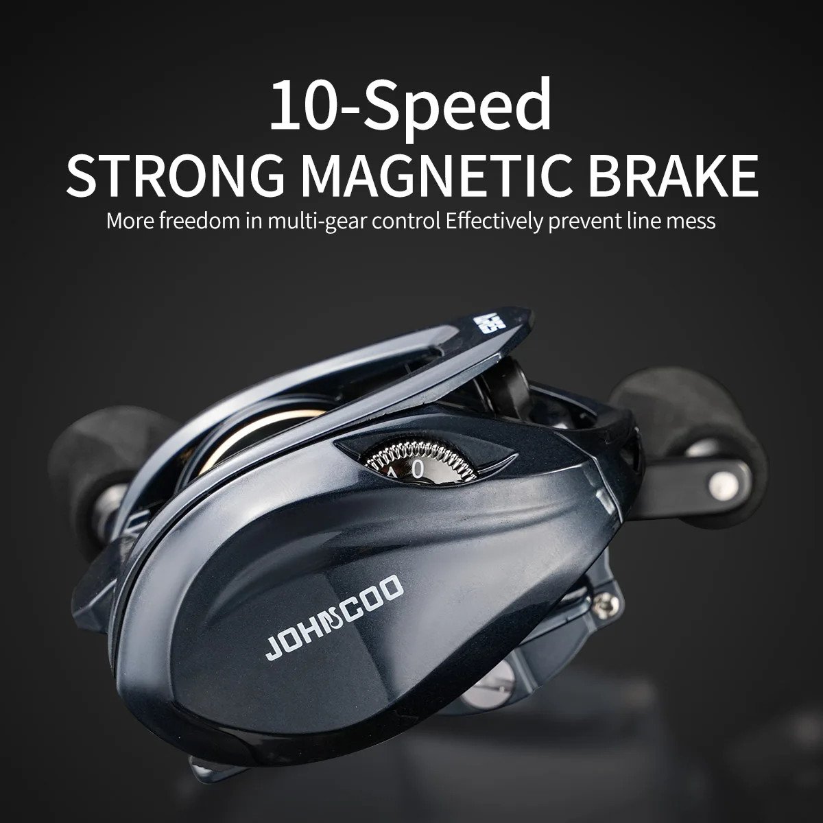 JOHNCOO Baitcasting Reel 15KG Max Drag 7+1 Bearings Metal Body Fishing Reel