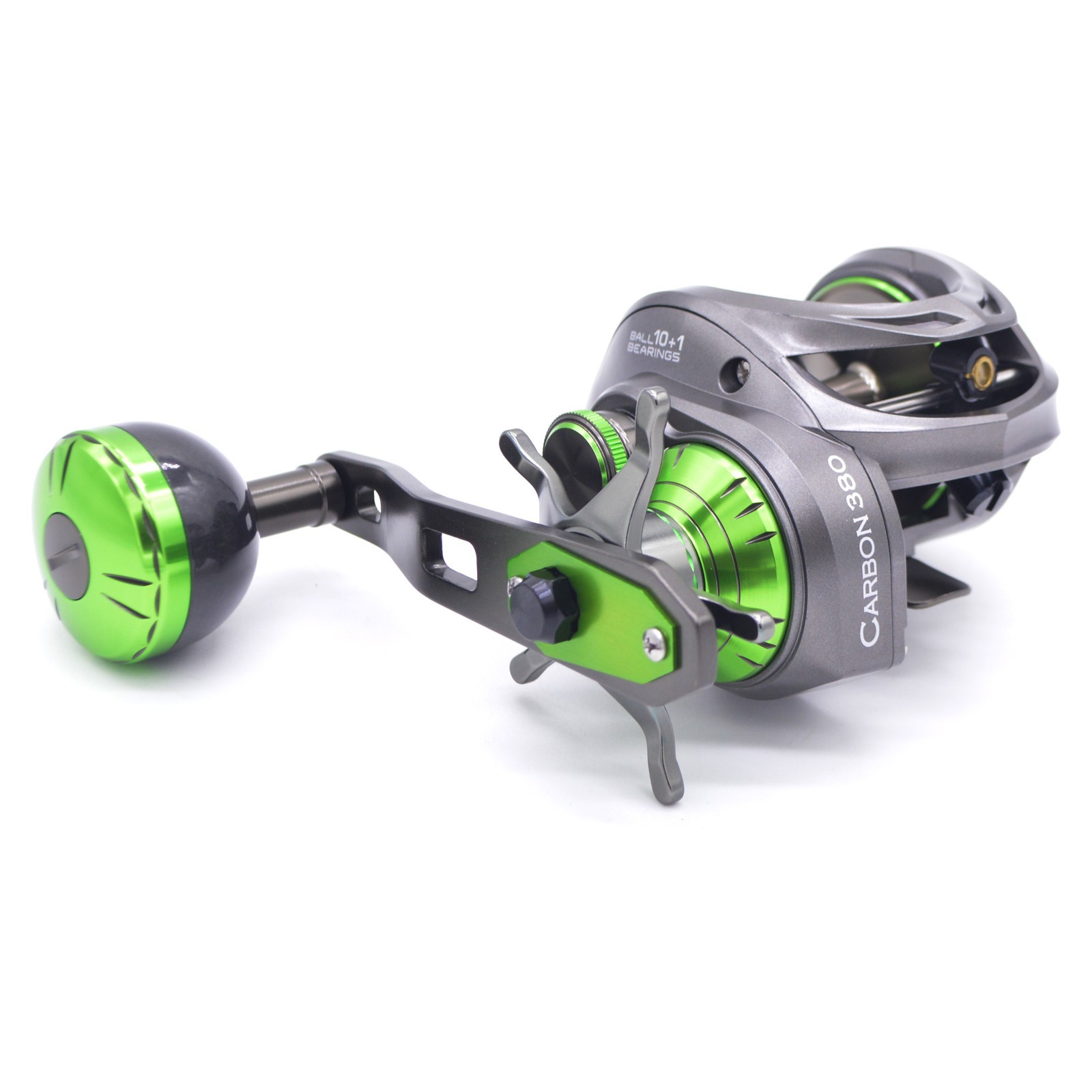 Green Baitcasting Reel 7.2:1 High Speed Smooth 39 LB Max Drag Saltwatwer Fishing
