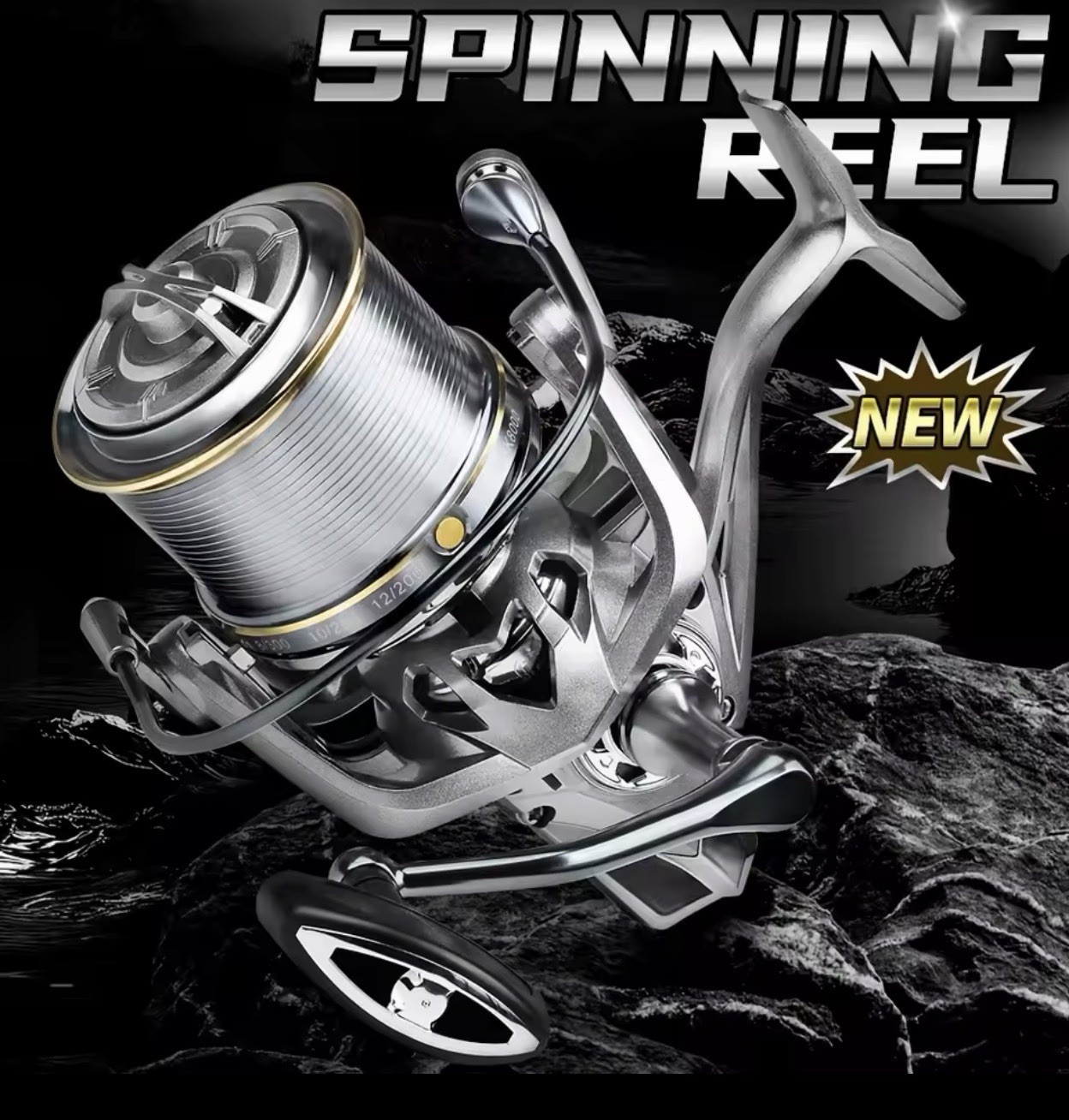 Rooblinos 4000 Spinning Reel 4.8:1 55lb Front Drag Aluminum Spool