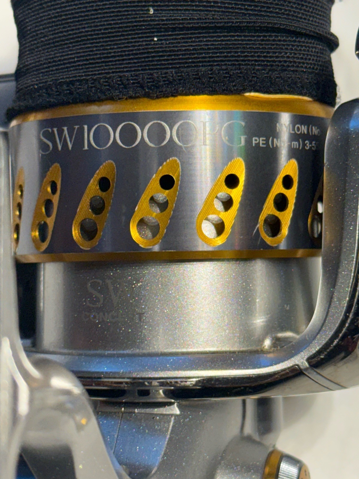 Shimano 08 Stella SW10000PG Spinning Reel with Case and Spool Belt Free Shipping