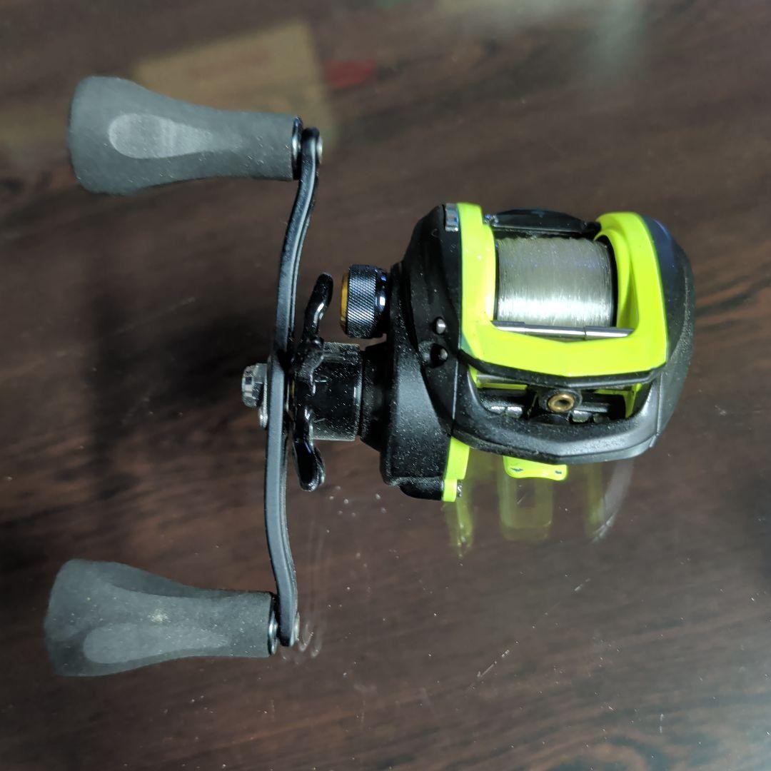 Abu Garcia Bait Reel Body Black Lime Green Blue Max Custom Used