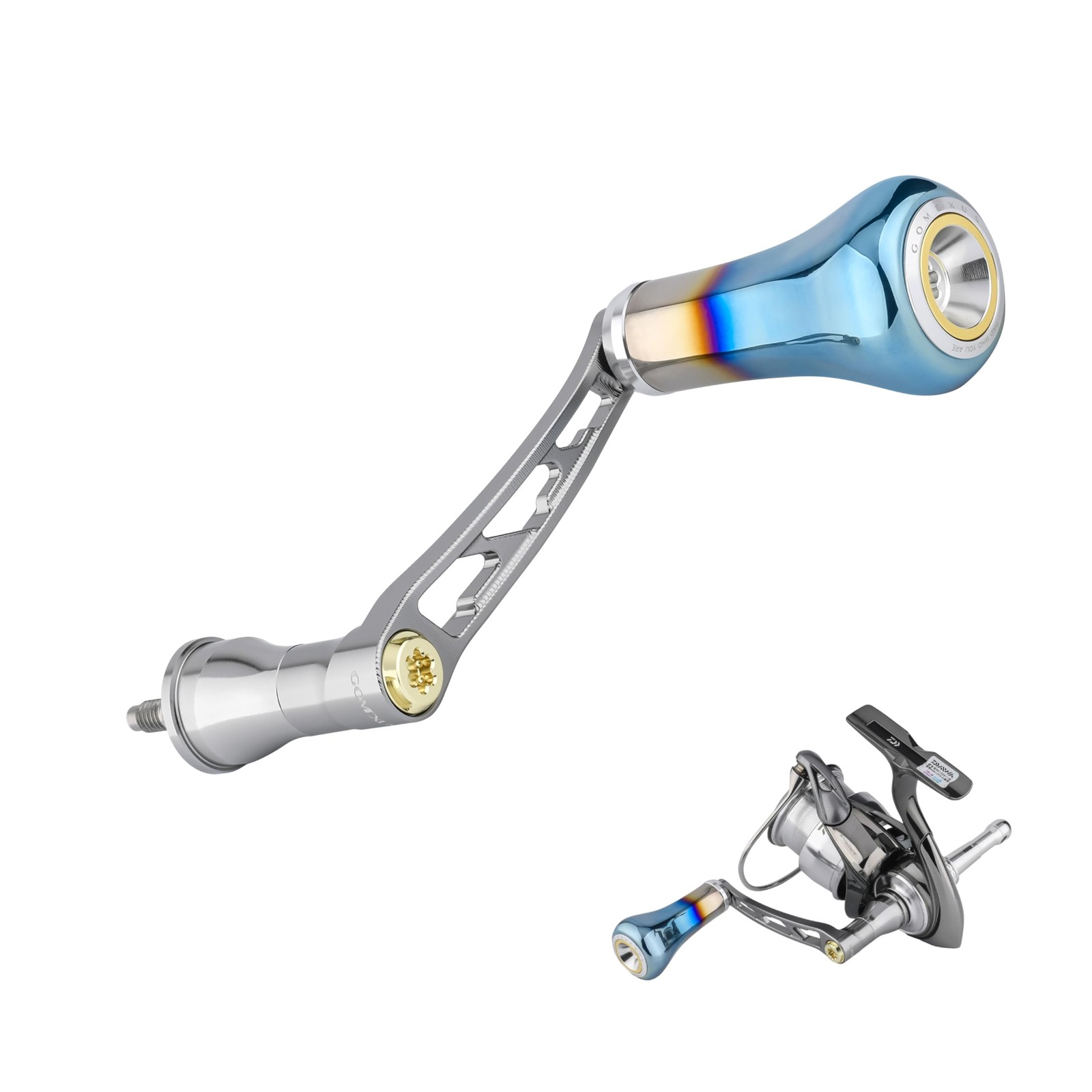 GOMEXUS CJ57-T28 Reel Handle Titanium Knob Shimano Surf Flatfish /Hi-Sensitivity