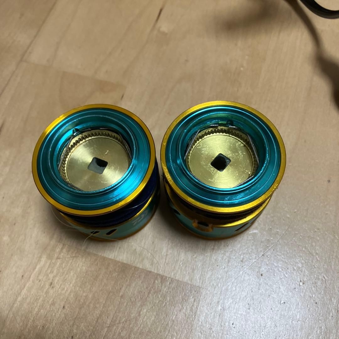 MX 2500 PE Spinning Reel Spare Spool Blue Gold Used