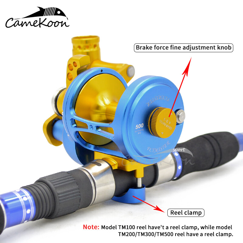 CAMEKOON Conventional Saltwater Smooth Lever Drag Reel Aluminum Trolling Fishing