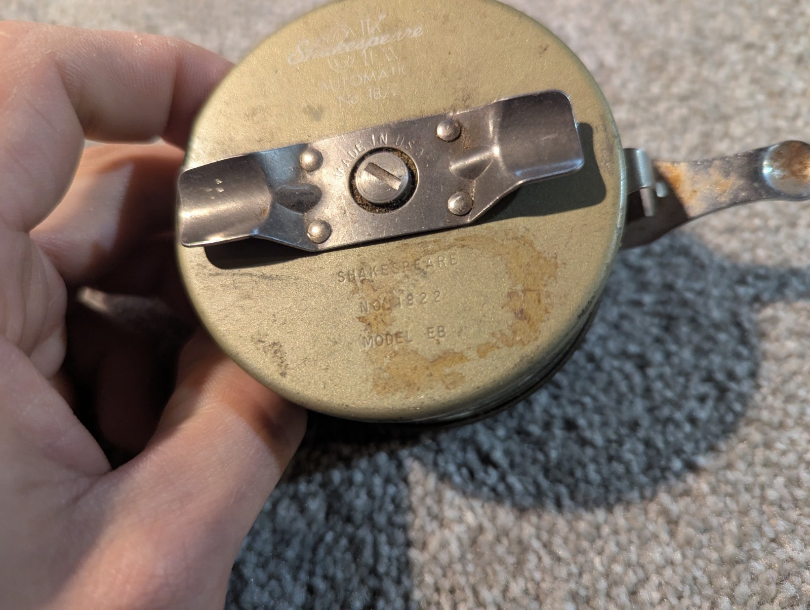 Vintage Shakespeare Fishing Reel OK No. 1822 Model EB Automatic Fly Fishing