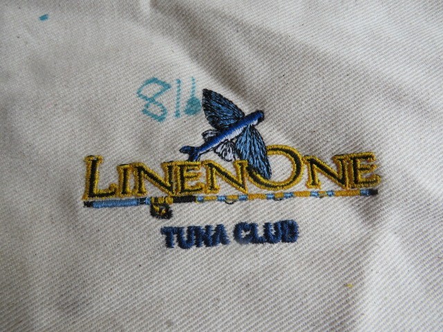 Original LINEN ONE TUNA CLUB Reel Cloth Reel Bag 10″ X 8″ Drawstring