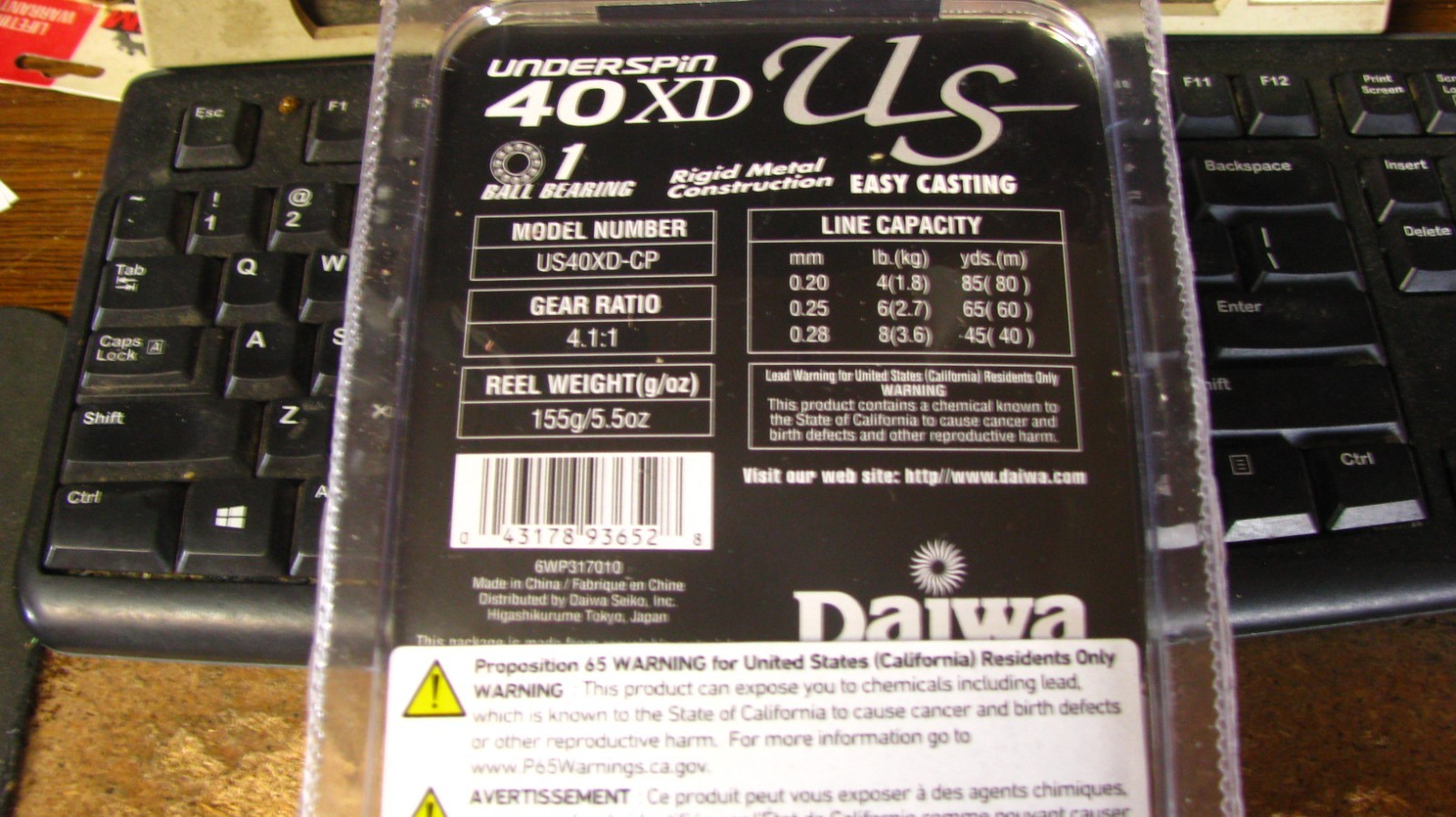 Daiwa underspin reel, „40XD“, 1 bearing, ,4.1/1. R or L hand, free shipping