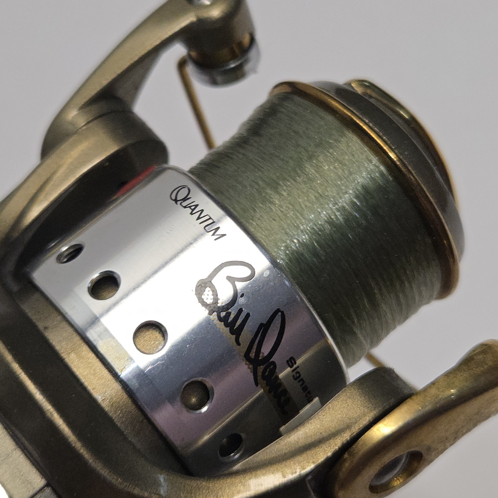 QUANTUM BILL DANCE SPINNING REEL DSS30 5 Bearing Fold Handle Wood Knob Zebco 3K