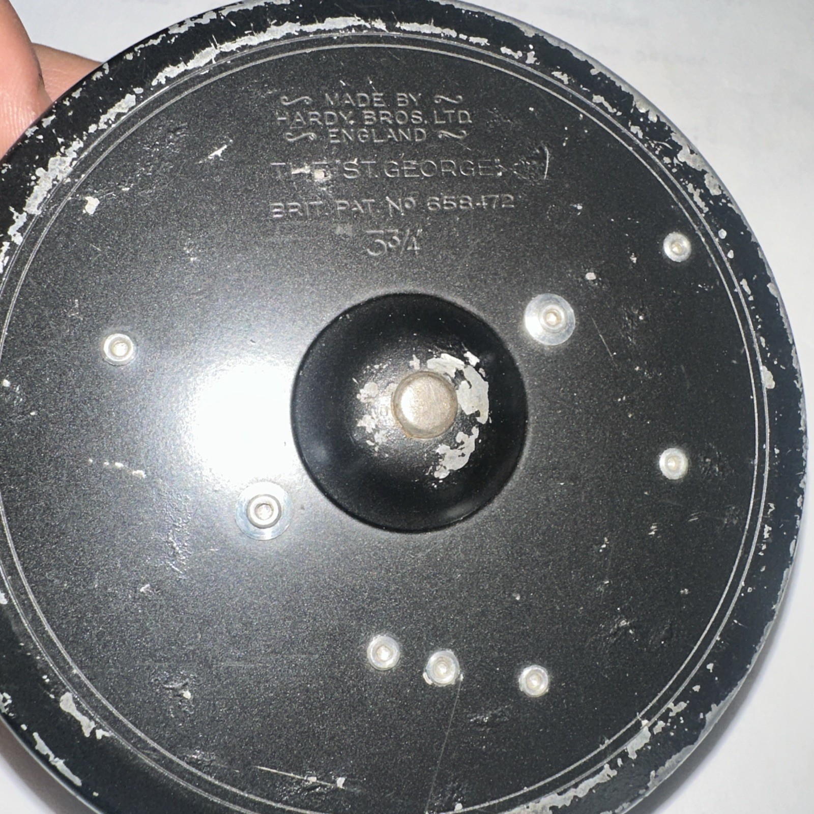 Vintage Hardy 3 3/4 inch The St George Fly Reel with Agate line Rare Find