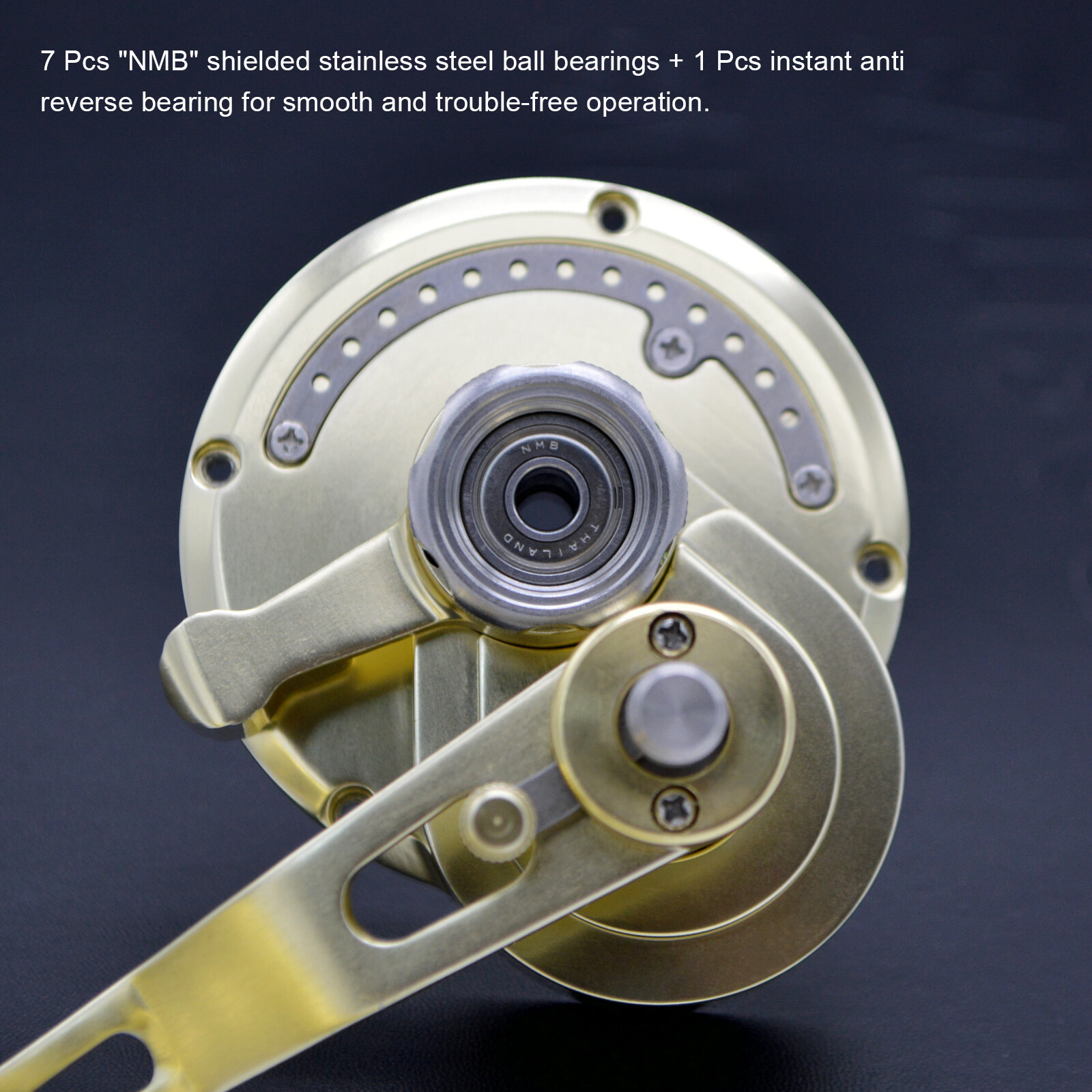 CAMEKOON Saltweter 2 Speed Lever Drag Offshore Multiplier Trolling Fishing Reels