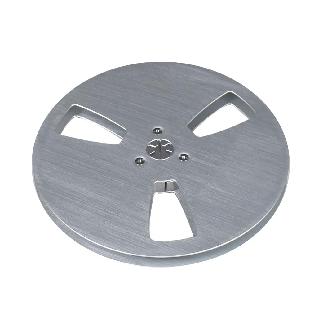 1/4 7 Inch Empty Tape Reel， Aluminum Alloy Universal Open Reel Sound Silver