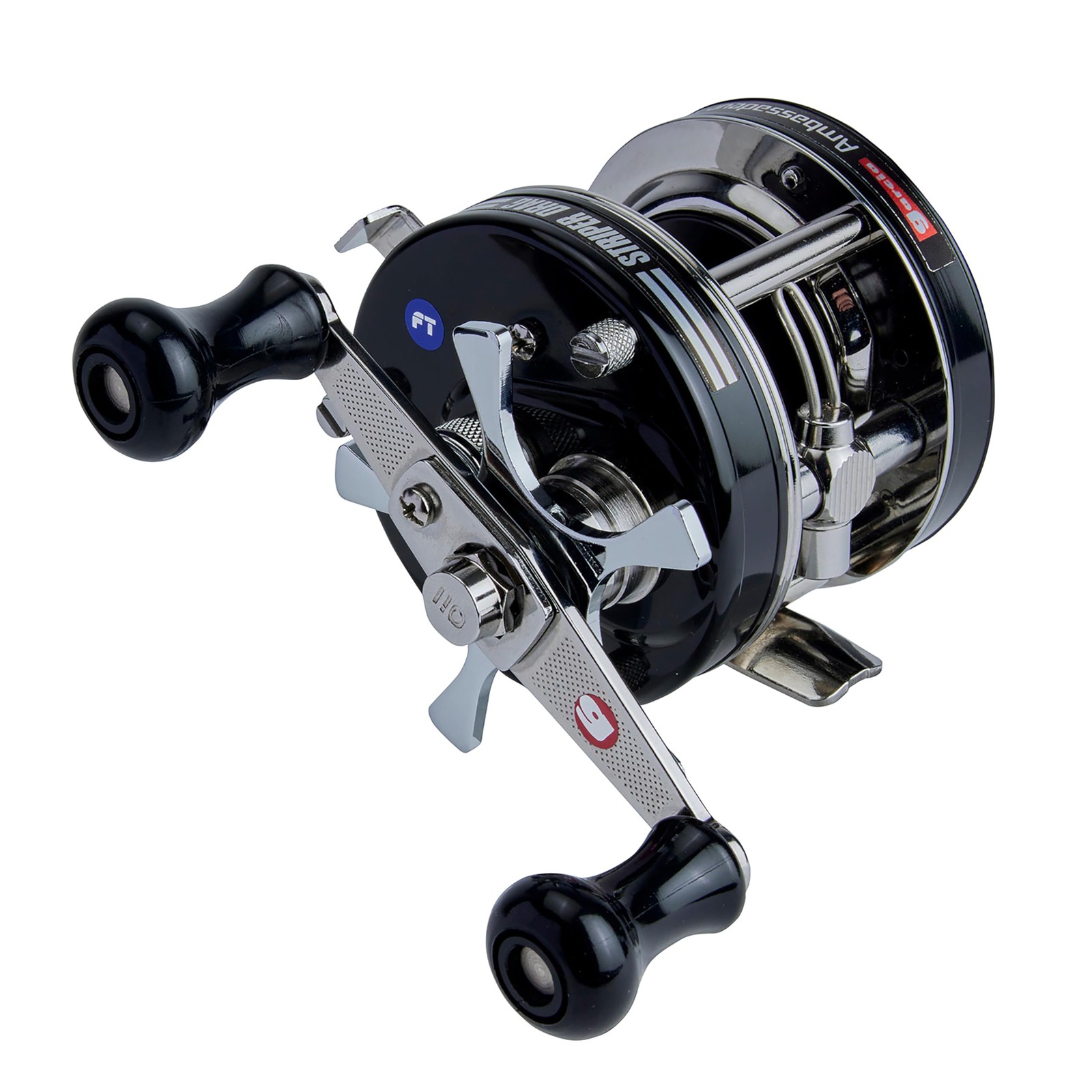 Abu Garcia Ambassadeur 4500 Striper Drag Black Right Handed Baitcasting Reel NEW