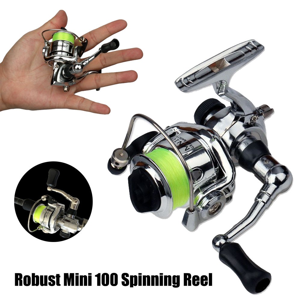 Pocket Mini 100 Spinning Reel Fishing Tackle Small Spinning Reel 4.3:1 Metal