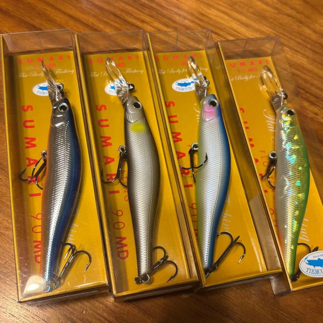 TIEMCO SUMARI 90 MD Fishing Lure Set of 4 Hard Minnow Tackle Japan