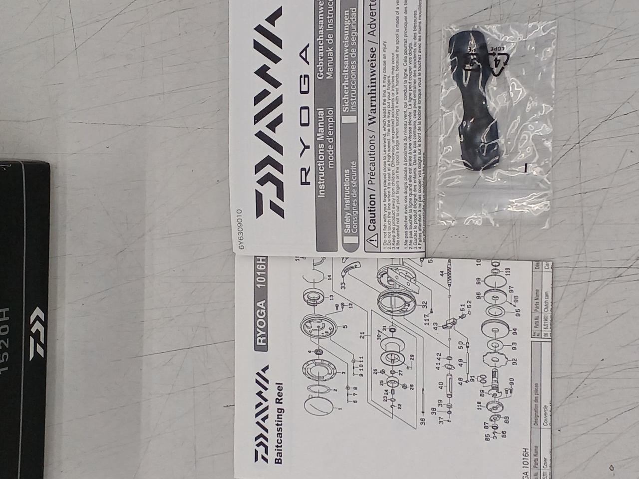 Daiwa 18RYOGA 1520H Baitcasting Reel 6.3:1 Gear Ratio 270g 71cm/Handle