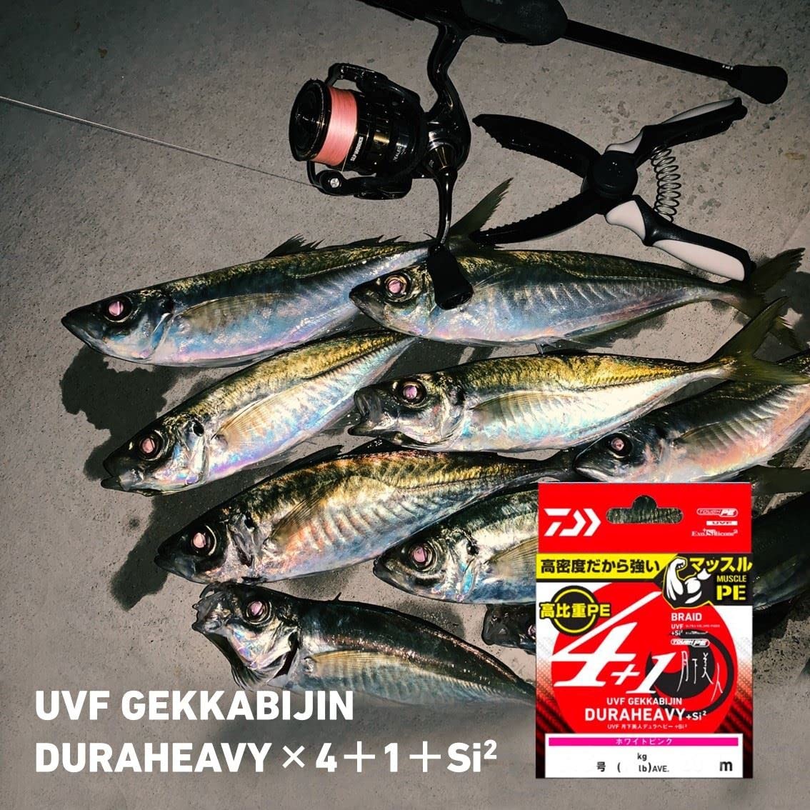 DAIWA High Specific Gravity PE Line Gekka Bijin Dura Snake X4+1 0.3~0.5 Size 200