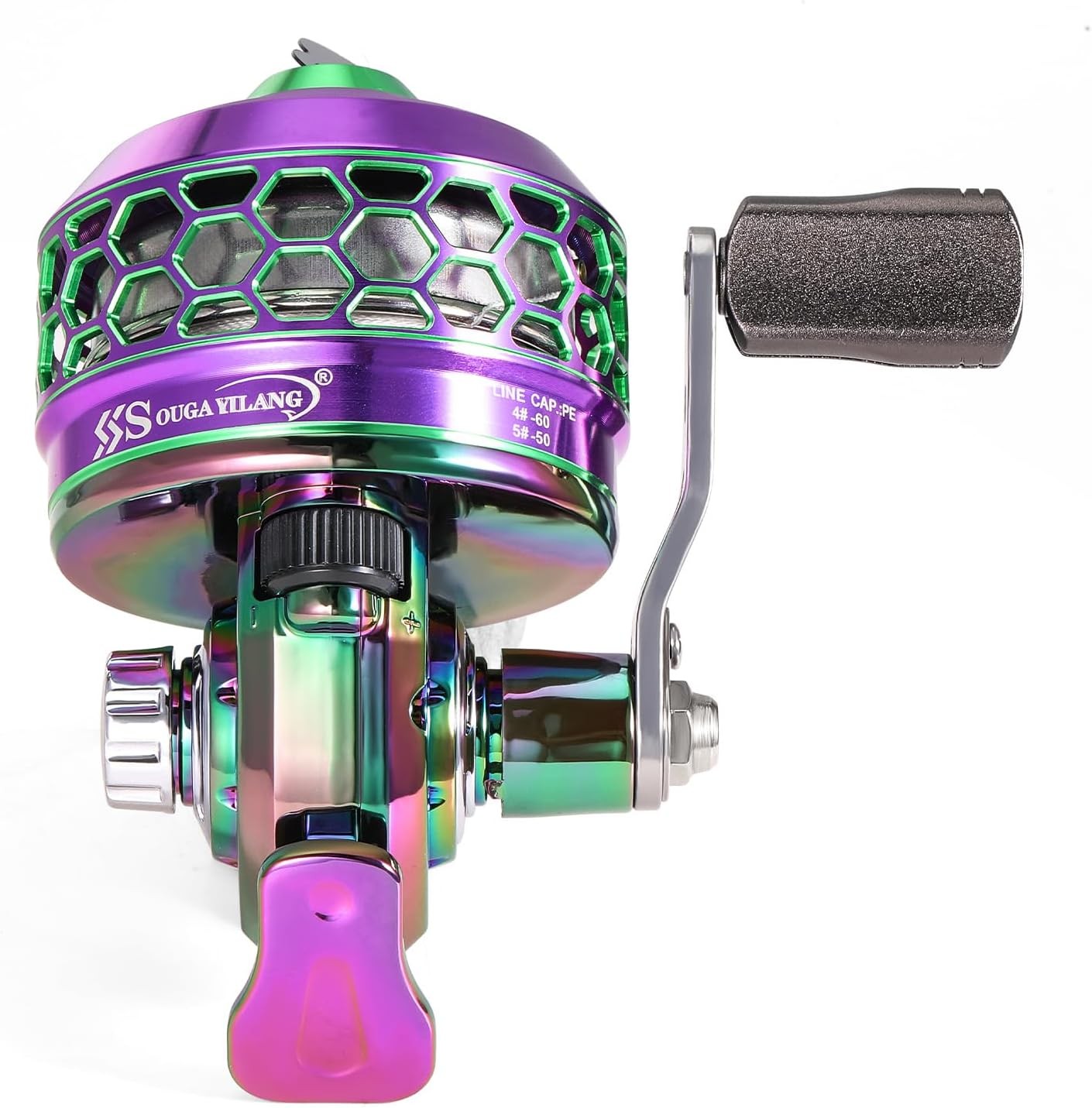 Spincast Fishing Reel,High Speed 3.9:1 Gear Ratio,Trouble-Free Push-Button Bait
