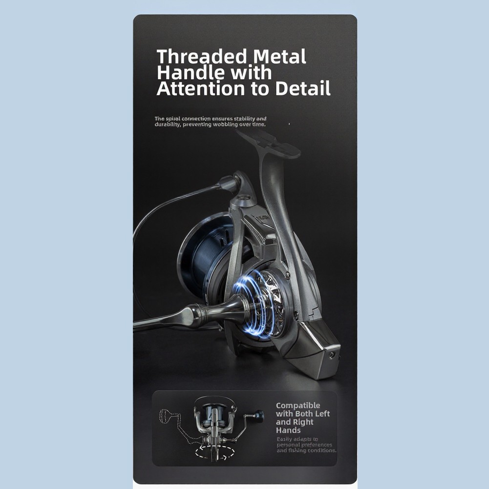 Fishing Reel with 20kg Drag System and Shock Resistant Sealed Bearings