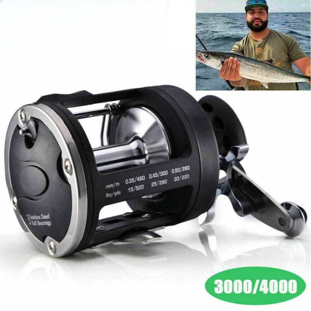 NEW Trolling Fishing Reel Saltwater Right Hand Sea Bait Casting Fishing Reels