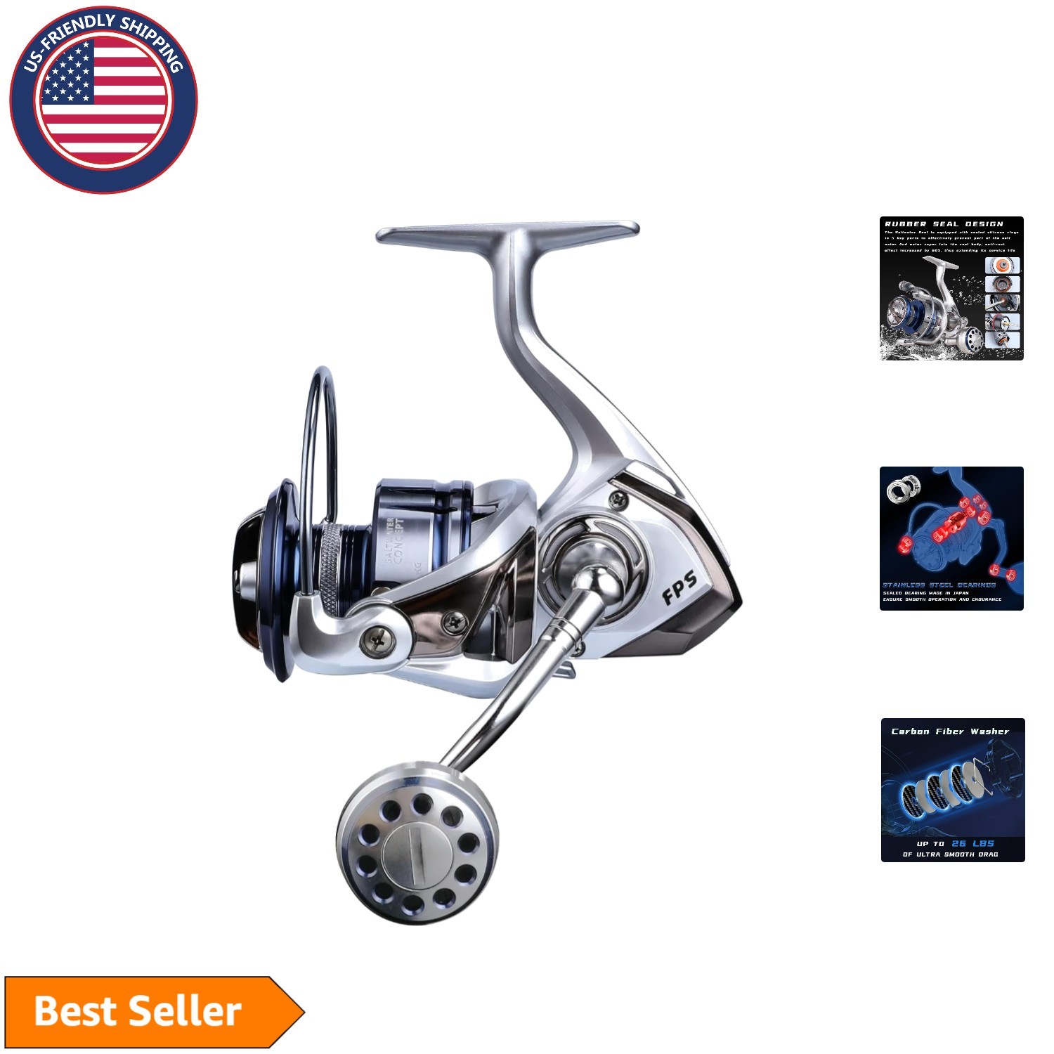 13+1BB Saltwater Fishing Reel – Effortless Casting & Pulling Power