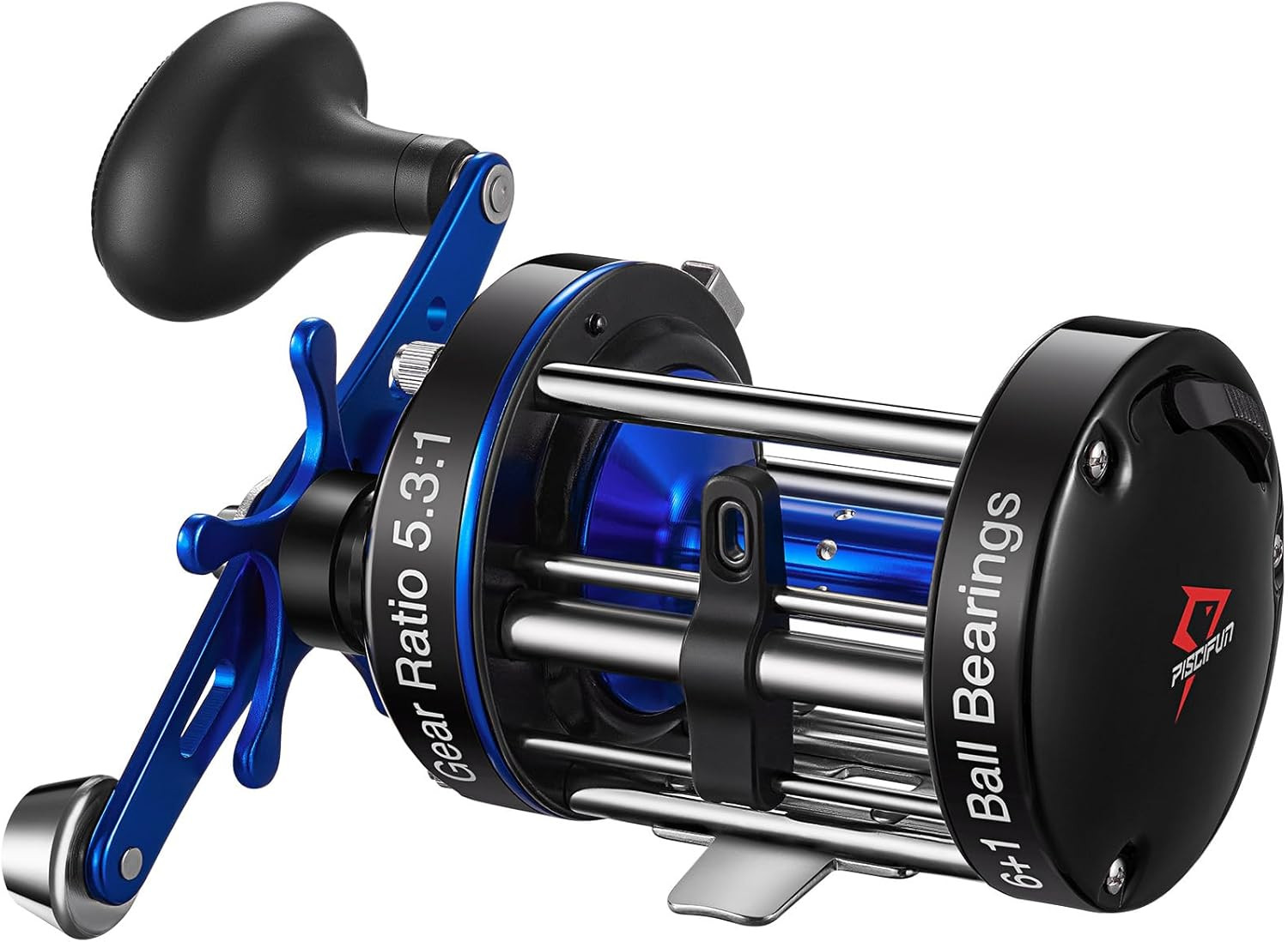 Chaos XS Baitcasting Fishing Reel, Reinforced Metal Body round Baitcaster Reel,