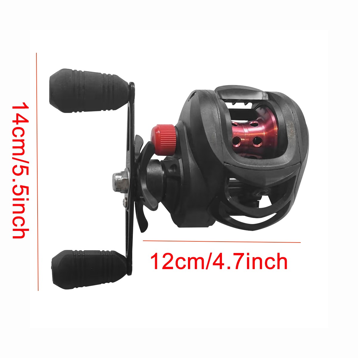 1/2/4pcs 7.2:1 Baitcasting Fishing Reel Metal Spool Magnetic Metal Casting US