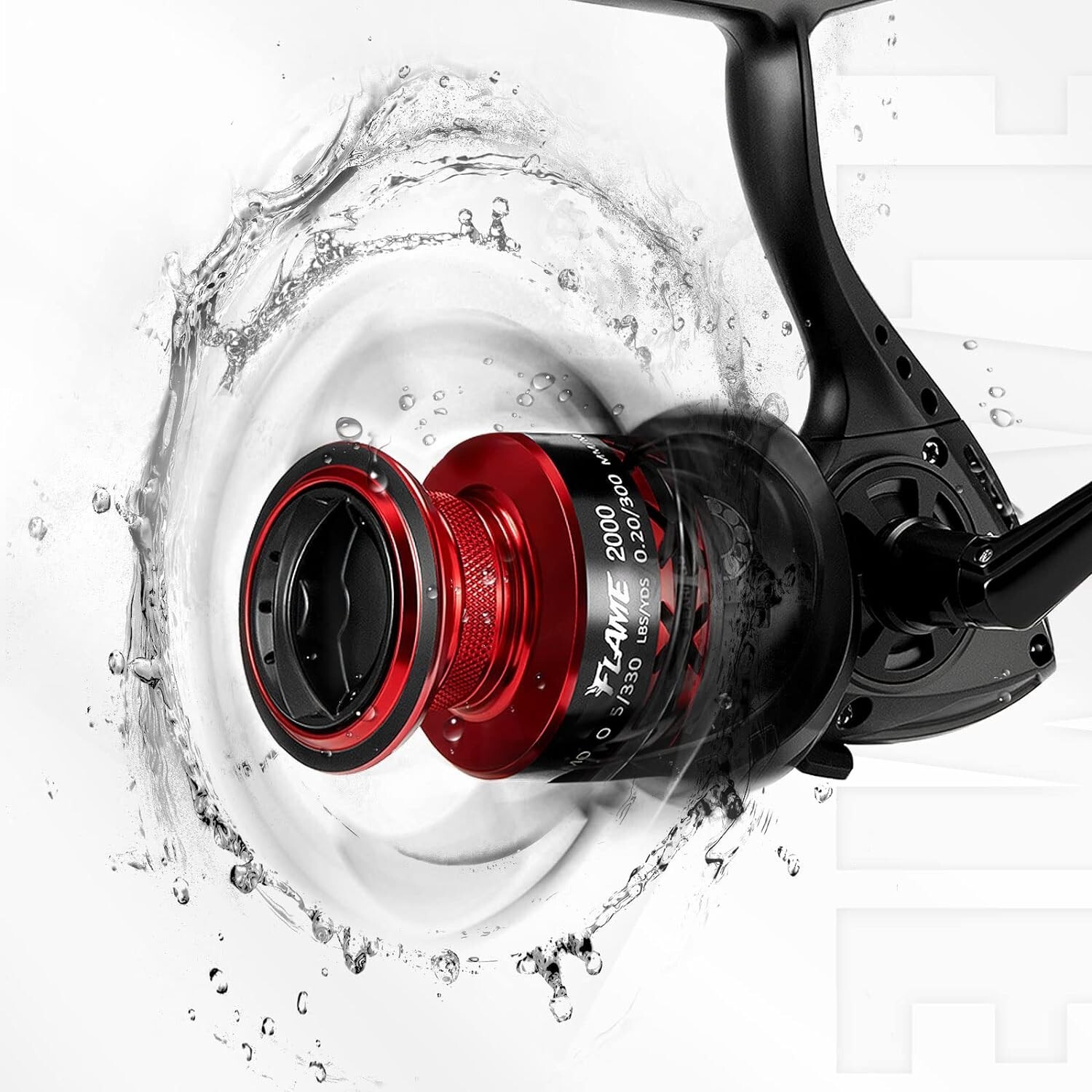 Lightweight 9+1BB Spinning Fishing Reel with 19.8LBs Max Drag – Red & Blue