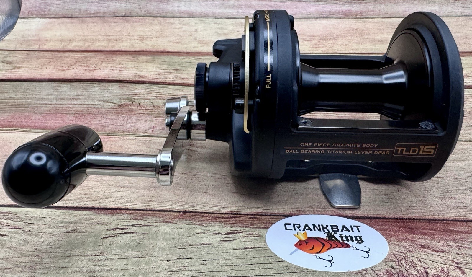 PRISTINE SHIMANO TLD 15 LEVER DRAG CONVENTIONAL FISHING REEL GRAPHITE TLD15