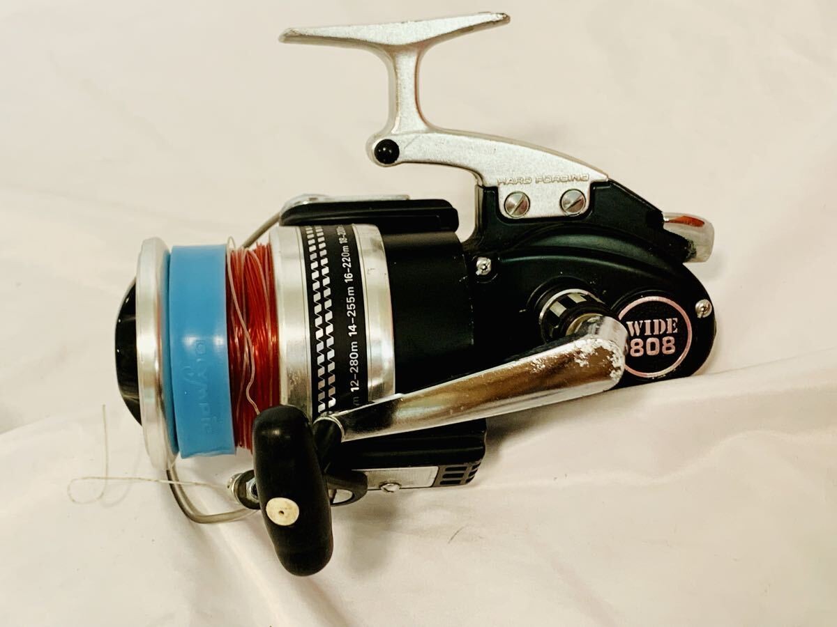 Olympic Large Spinning Reel Wide 808 Fishing Gear Weight 1020G Ratio 1 3.2 Used
