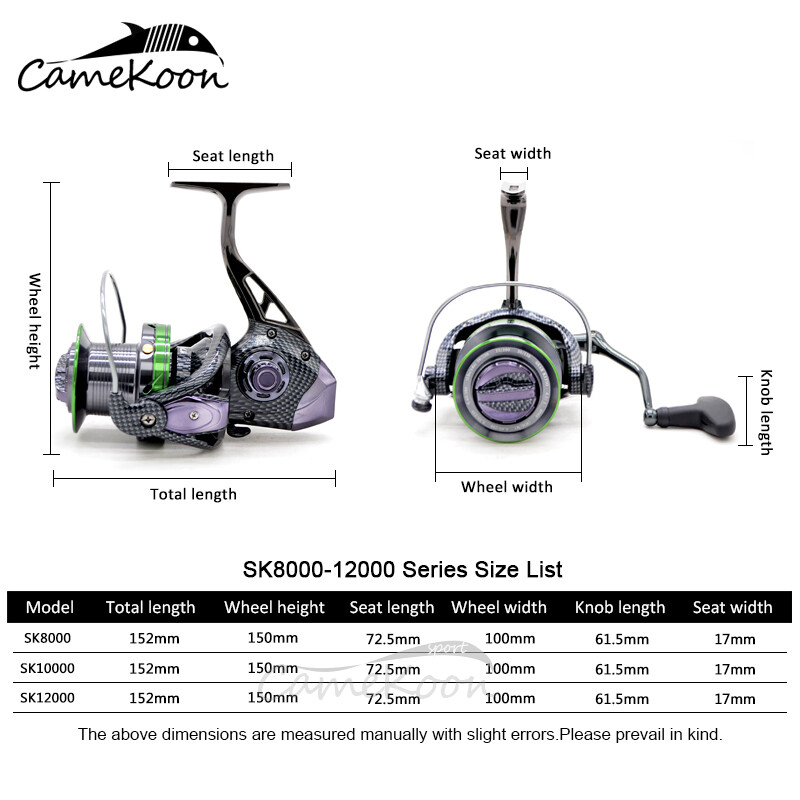 CAMEKOON Surf Spinning Reels Metal Frame Long Distance Casting Saltwater Fishing