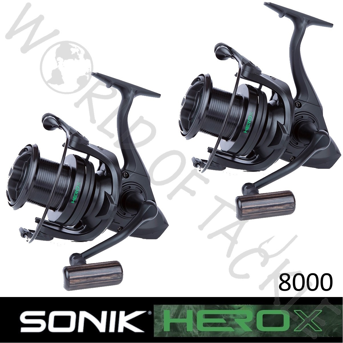 2 x SONIK Big Pit Black Reel Hero X 8000 Carp Fishing Quick Drag SET OF 2