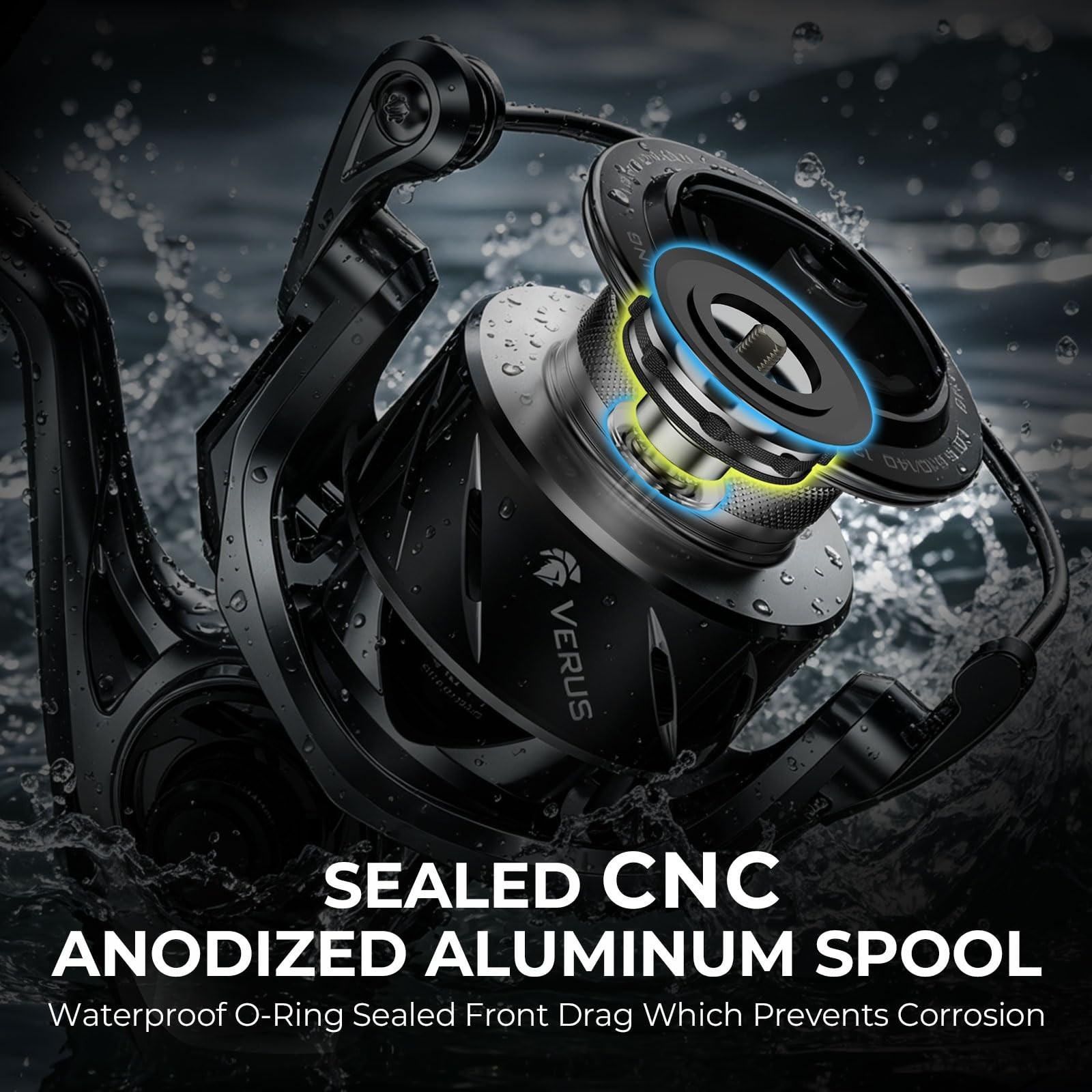 Ultra-Lightweight 5oz Spinning Fishing Reel, 5.2:1 Gear Ratio, 10+1 Bearings, Ca