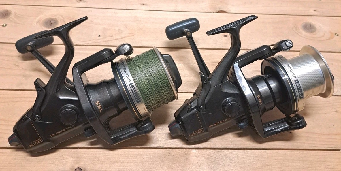 2 × Shimano Big Baitrunner LC Longcast Long Cast Freewheel Reels Freewheel Fishing