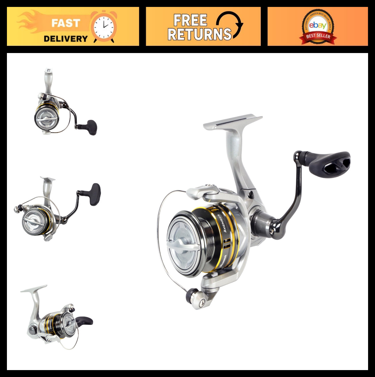 Spinning Fishing Reel for Freshwater & Light Saltwater – Smooth Drag, Corrosion-