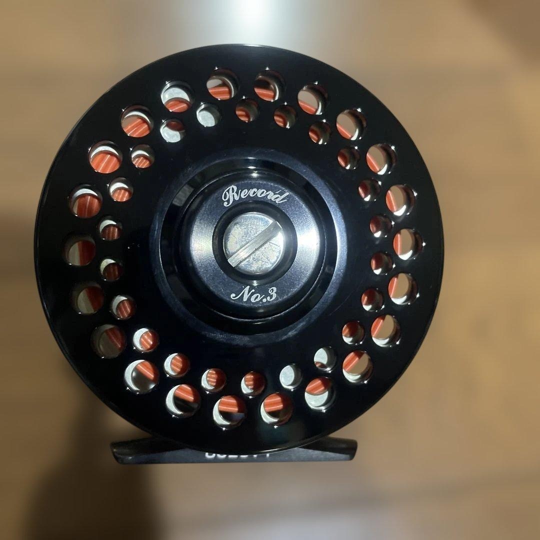 Coatac Record No.3 Fly Fishing Reel Black Ported Spool Lightweight Used Japan