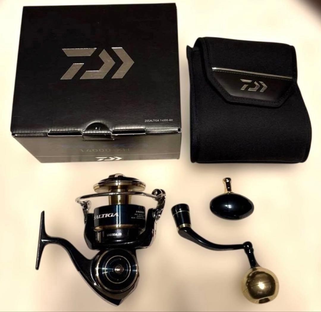 Daiwa Saltiga 14000XH Spinning Reel Custom Handle Used 20 Saltiga