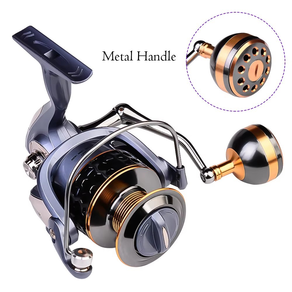 Spinning Fishing Reel 5.2:1 High Speed Max Drag 46lb Saltwater FreshWater