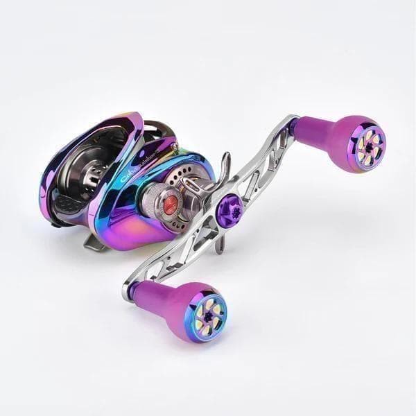 Gomexus 100mm Baitcasting Reel Handle for Shimano UV Color TPE Grip Easy Instal