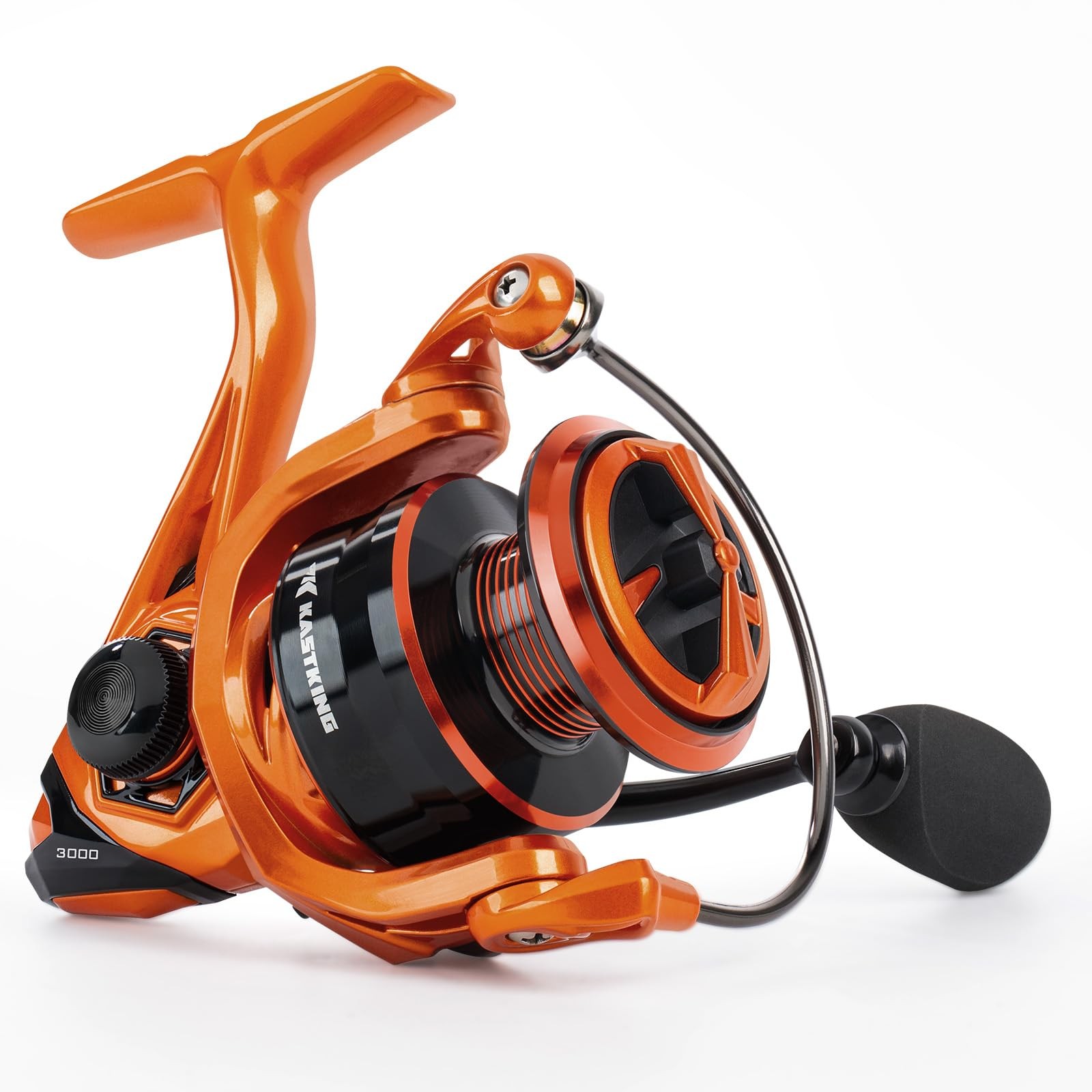 Lethal Blaze Spinning Fishing Reel, 17.6LBs Max Drag, 3000, Orange