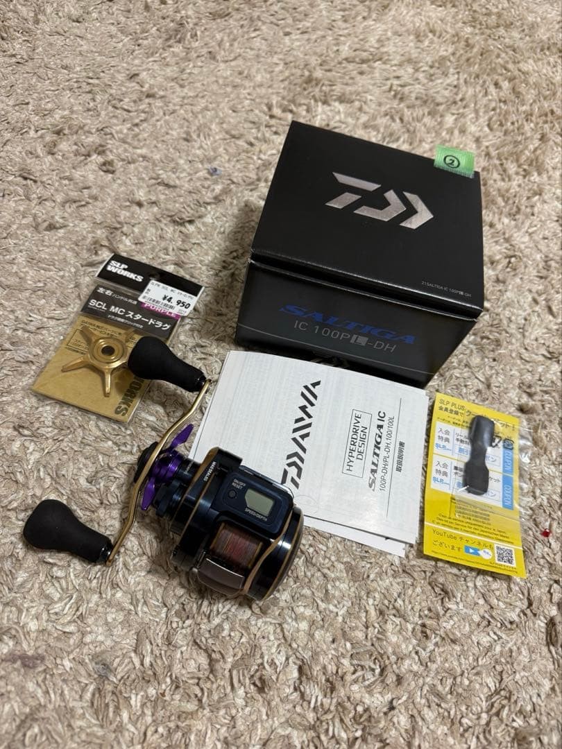DAIWA Saltiga IC 100PL-DH Left Handle Fishing Reel Excellent Condition