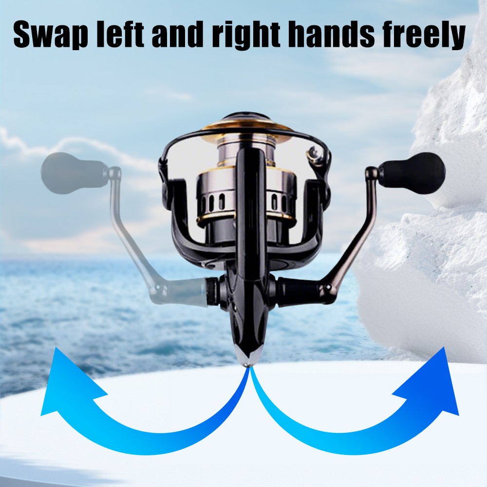 Ultra Light 1000~7000 5.2:1 Gear Ratio CNC Metal Spool Spinning Fishing Reel