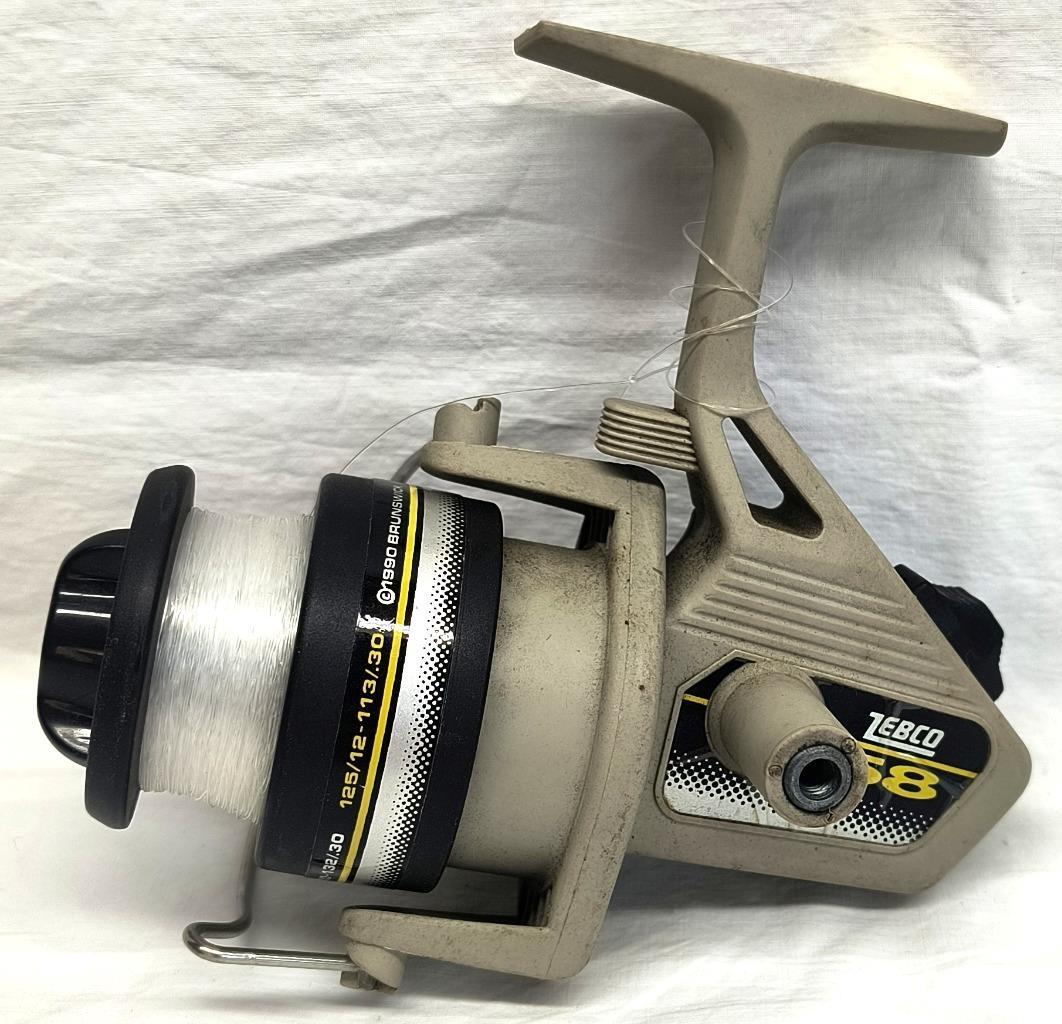 1990 Zebco 58 Lightweight Spinning Fishing Reel Left Hand Retrieve