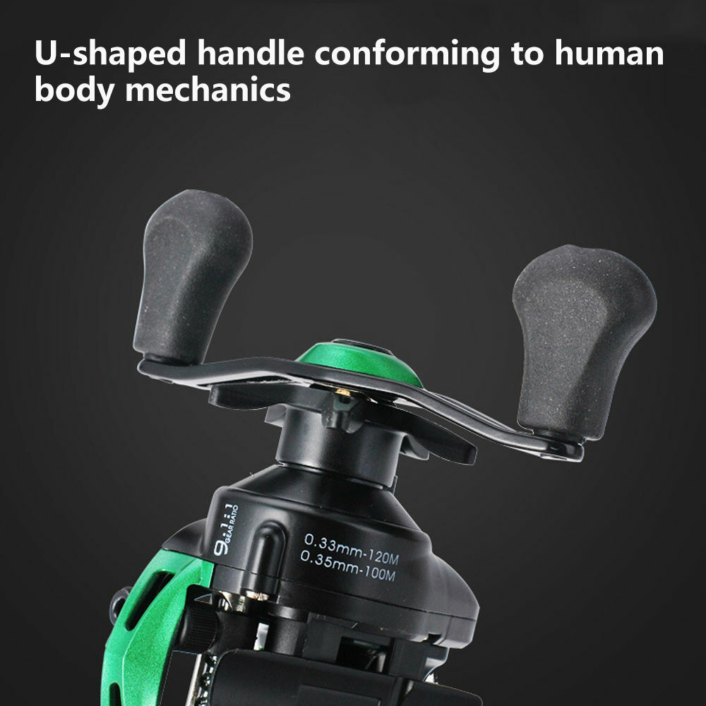Zide Baitcasting Fishing Reels 9.1:1 Speed 19+1BB Fleshwater Magnetic Brake Left