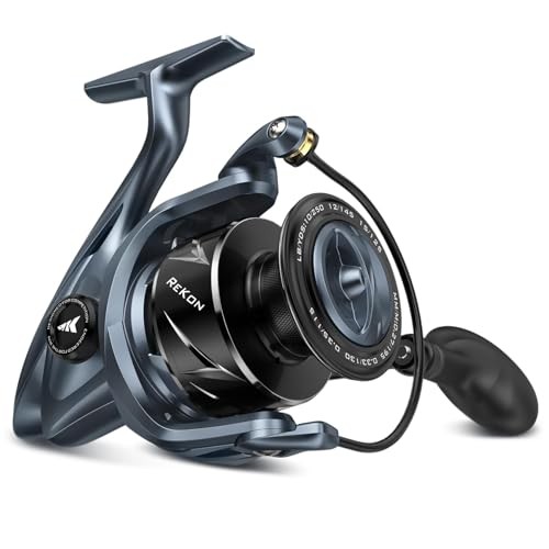 ReKon Saltwater Spinning Fishing Reel – Up to 55LBs Max Drag 4000 Navy Blue